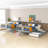 Full Over Full Bunk Bed With Twin Size Trundle And Ladder-Gray-448681595