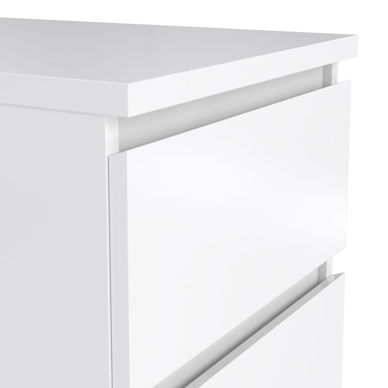 Jada 2 - Drawer Nightstand, White High Gloss