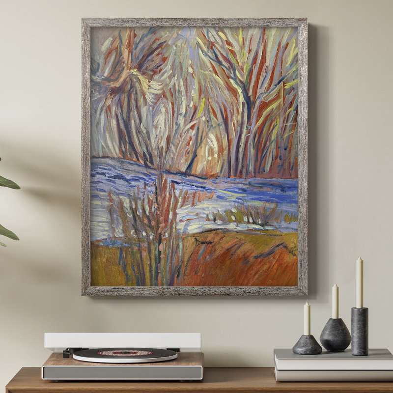«Cadmium Winter Solstice I», reproduction encadrée - bois massif, H 30 po x l 24 po