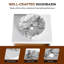 Meuble-lavabo flottant avec lavabo vasque en marbre veiné, meuble-lavabo mural avec tablette ouverte, avec décor en bois-130549805