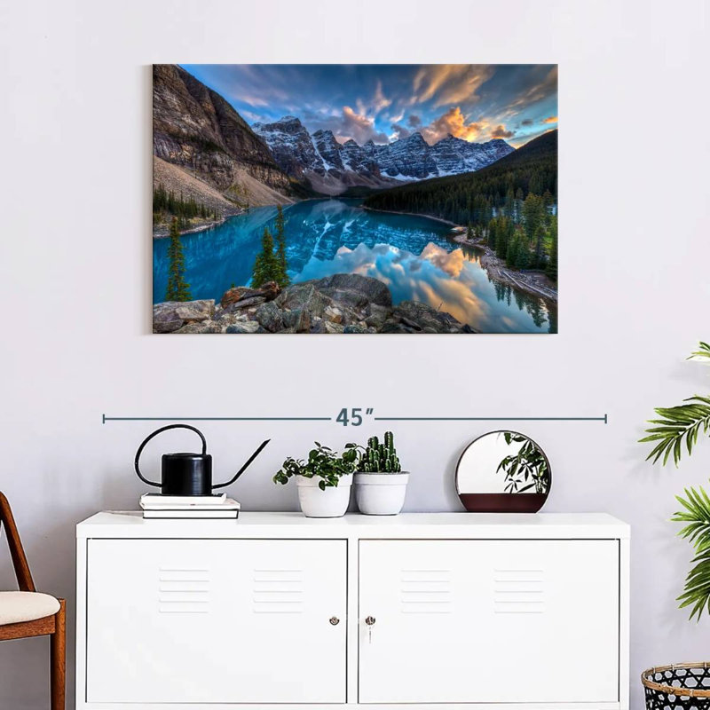 Alvord Moraine Lake Sunset, 24" H x 36" W