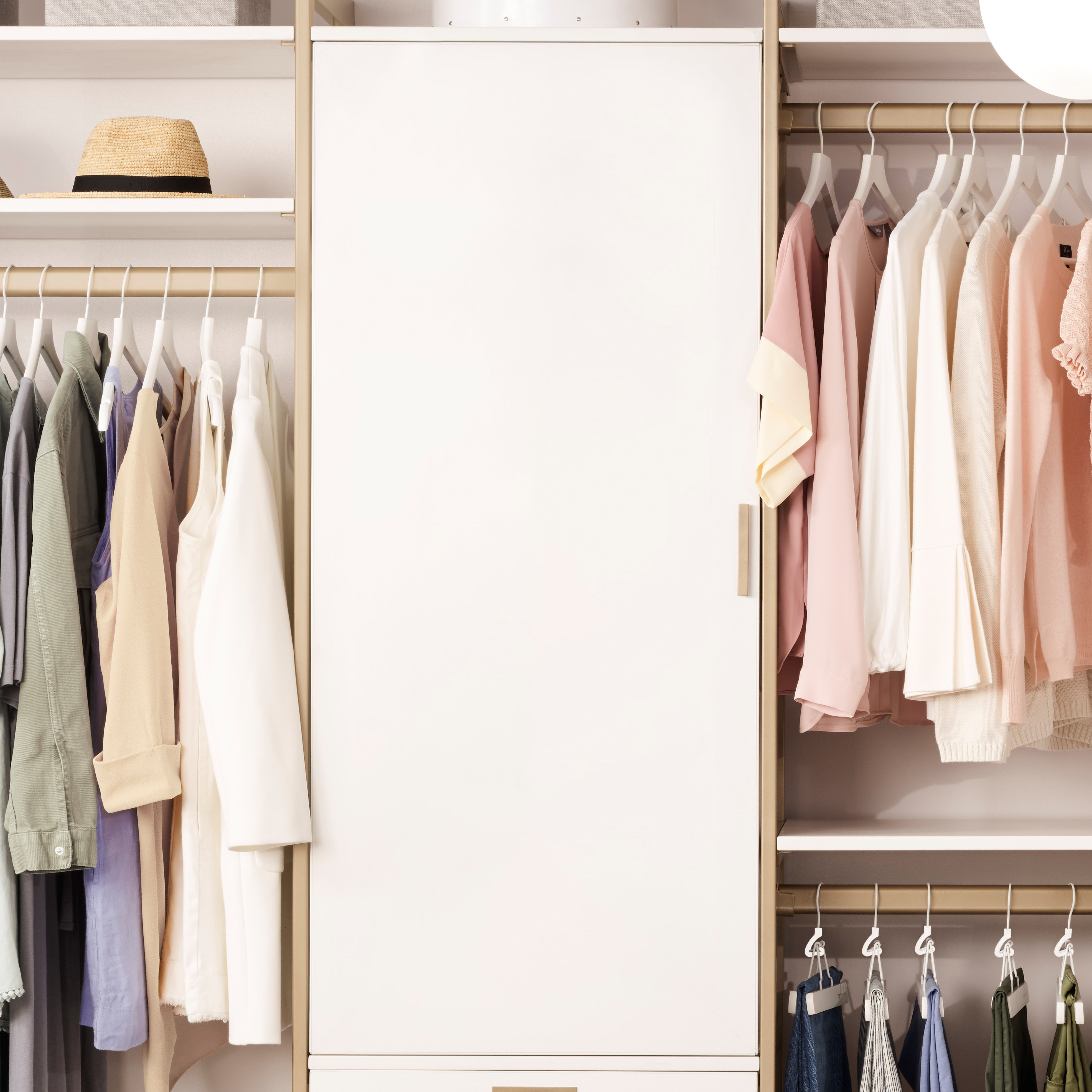 California Closets The Everyday System 56 W Hanging & Shoe Storage Closet System Reach-In Sets Martha Stewart