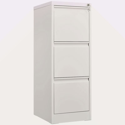3 Drawer File Cabinet With Lock,two Drawer Filing Cabinet,vertical Metal File Cabinet For Home Office Organizer Storage Cabinet Fit Letter/a4/legal Si by Ebern Designs