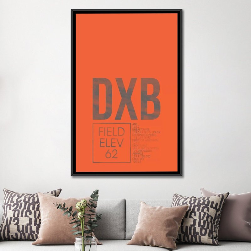 Modern & Contemporary, 26" H x 18" W x 1.5" D, Black Framed Canvas, No Mat