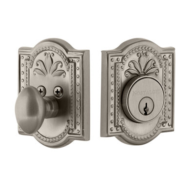 Nostalgic Warehouse Meadows Plate Single Cylinder Deadbolt