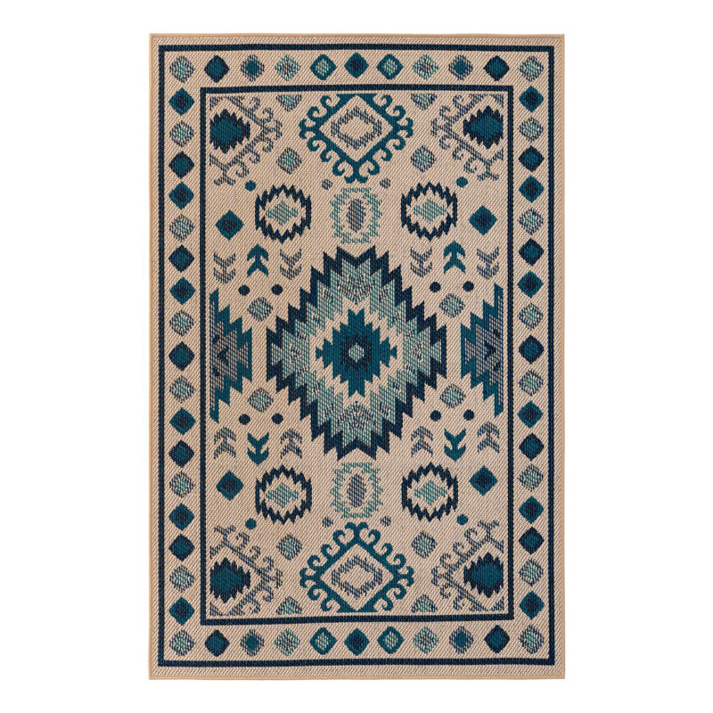Tapis intérieur / extérieur Marlenia Marlenia, Rectangle 4 pi 1 po x 6 pi 1 po