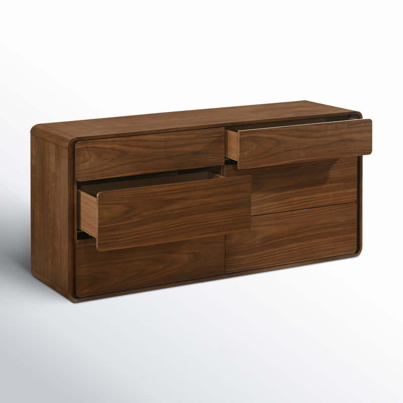 Commode double 6 tiroirs Berkeley, Noyer
