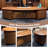 94.49"Modern Curved Solid Wood Ash Executive Desk