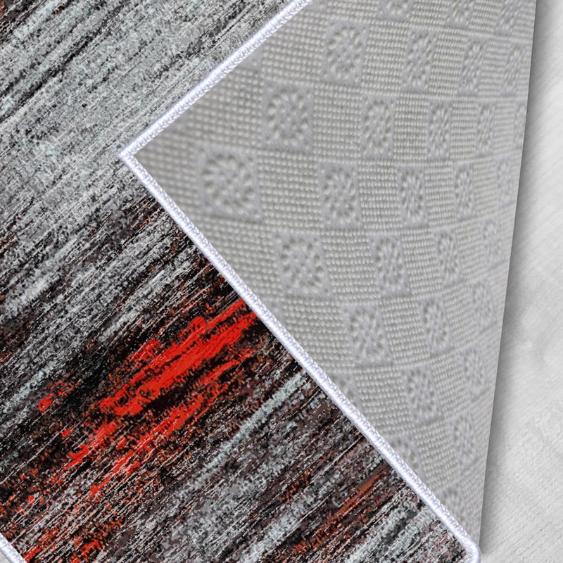 Tapis d'entrée de qualité supérieure (3,3 x 6,6 pi), 100% polyester, d'une hauteur de poils de 0,3 po | Antibactérien, points antidérapants en PVC, 650 g / m² | Conception tissée durable, impression numérique 3D, lavable à la machine, idéale pou