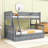 Convertible Twin Over Full Wood Bunk Bed With Drawers-614881825