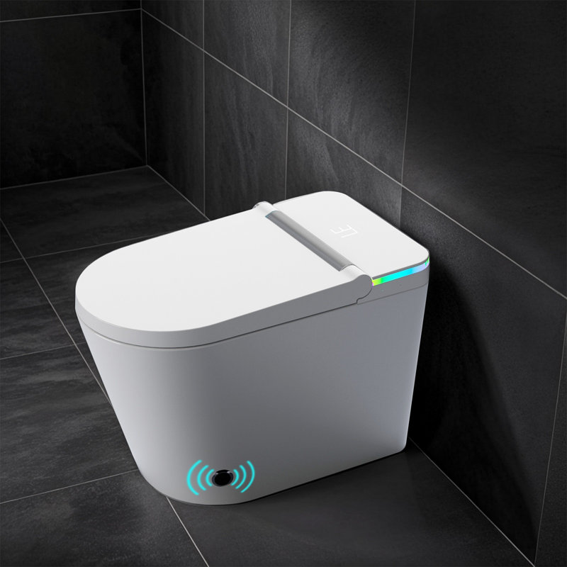 Toilette allongée au sol pour bidet GPJ BondJoey 1,6 gallons (siège inclus)