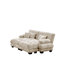 Canapé-lit Cloud Couch pour le salon, canapé 2 places en chenille avec coussins lombaires et coussins décoratifs, canapé rembourré à accoudoirs larges avec repose-pieds-1395711203