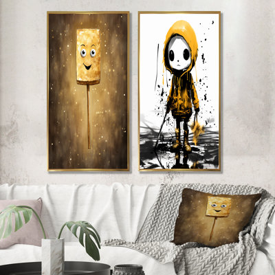 Caricature télévisée «Frenzy Street Art I», ensemble de 2 reproductions d'art mural