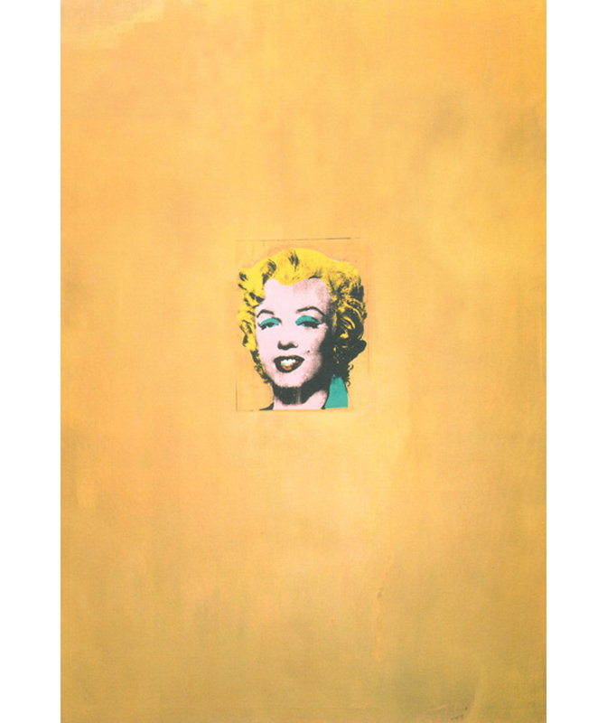 Gold Marilyn Monroe, 1962, 48" H x 32" W