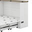 Lit escamotable Murphy avec station de charge, lit plateforme pliable multifonctionnel avec 1 grand tiroir de rangement-1233141999-1233141993