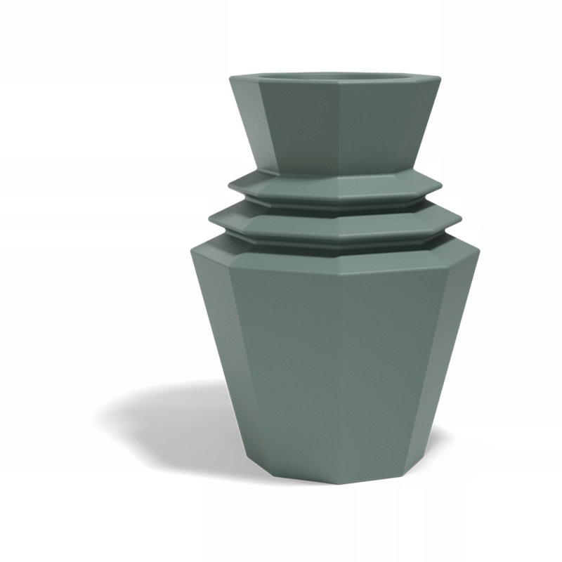 Origami - pot à fleurs Hinoki, H 47,25 po x l 29,75 po x P 29,75 po, Vert