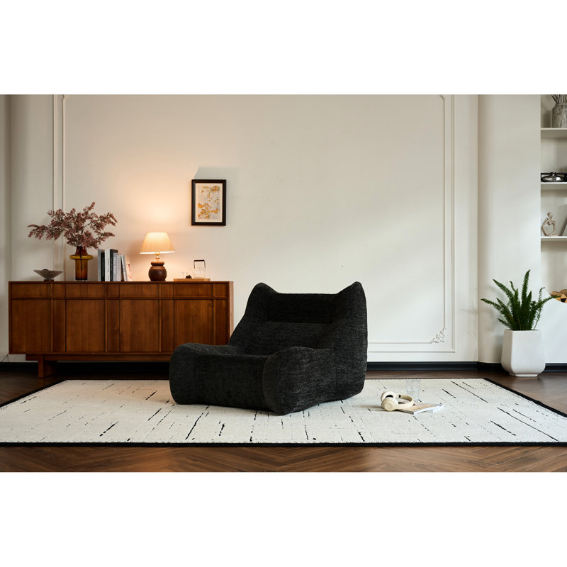 Gray Bean Bag Chair For Adults - Comfy Oversized Lazy Floor With , High Sponge, Chenille, Ergonomic And Good Posture Gray, Adults, Oversized, Comfy, , Ergonomic, Entertainment