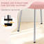 Chaise de coiffeuse avec tabouret d'appoint à dossier bas pour salle de bain et salon, velours, rose-1164847274