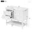 Ensemble de meuble-lavabo 36 po avec ensemble de meuble-lavabo, lavabo en céramique encastré, ensemble de meuble-lavabo autoportant avec 4 tiroirs, armoire de salle de bain avec cadre en bois massif-201335786