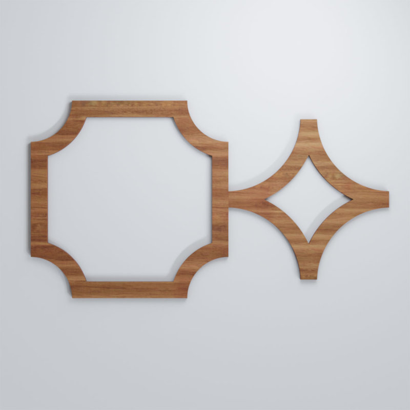 Panneaux muraux décoratifs en bois Anderson, Aulne, H 11 3/8 po x l 20 5/8 po x P 1/4 po