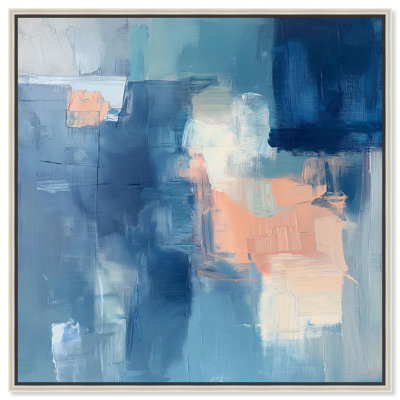 «Whispering Blue II», art abstrait bleu par