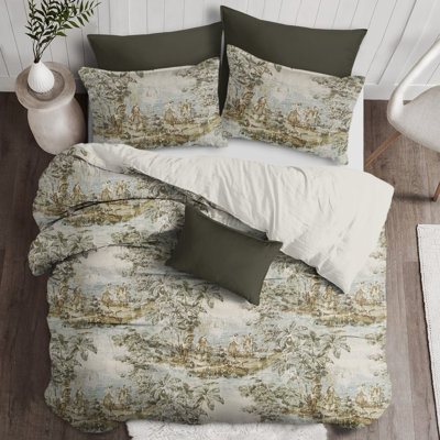 Beige/Ivory Linen 2 Piece Bedspread Set