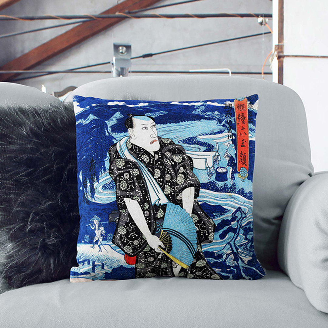 The Actor Naritaya Hakuen by Utagawa Toyokuni Cushion with Filling