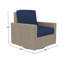 Chaise pivotante d'extérieur en osier avec coussins Sunbrella Hayes-1539102877-1425100810