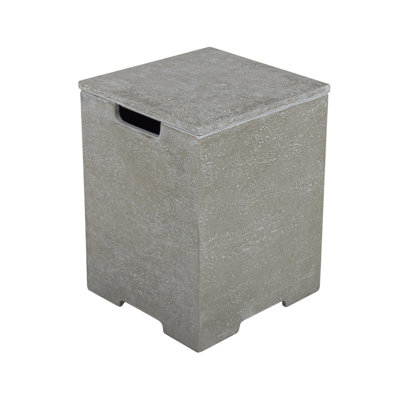 Elementi Plus Square Concrete Propane Tank Cover Holds 25 lb. Tank