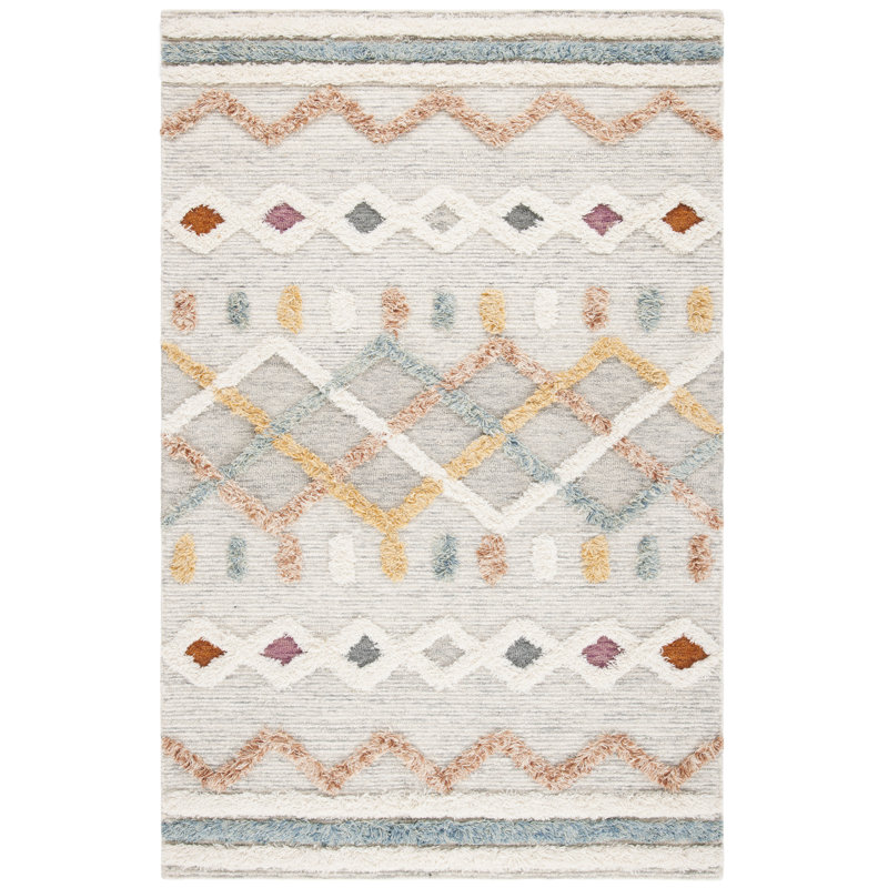 Kara Hand-Tufted Wool Ivory Rug, Rectangle 2' x 3'