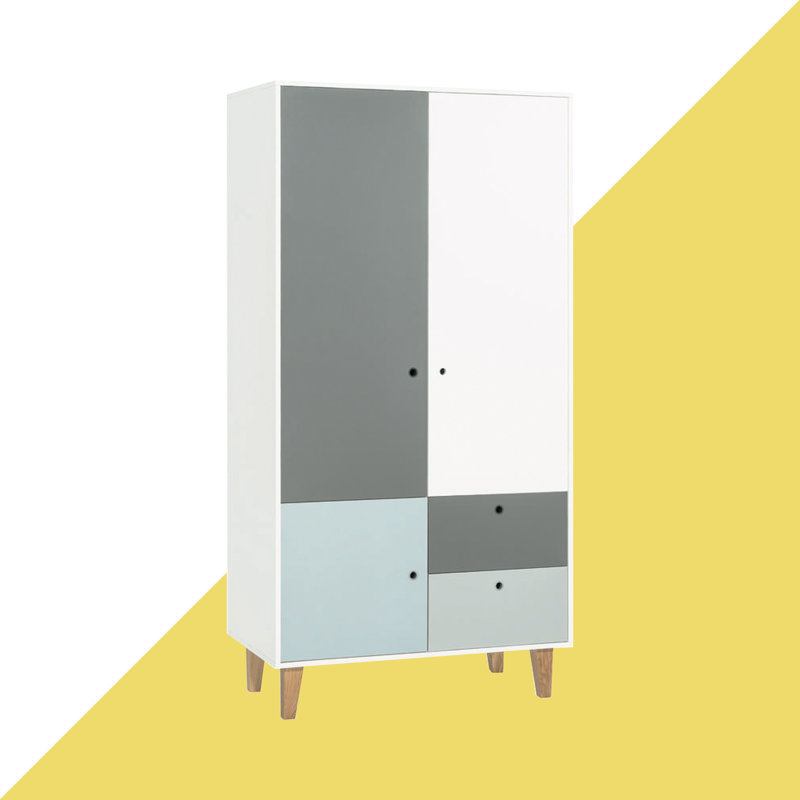 Aleana 2 Door Wardrobe, Sky Blue