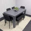 Dining Table and 4 Velvet Chairs With 1 Bench Dining Set Furniture-779037285-779037286-779037281