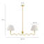 Wave Squiggle 2-Arm Pendant Light In Brass-101991363