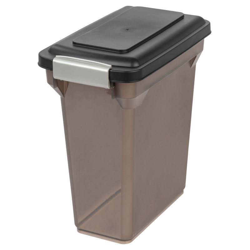 Translucent Black 15 Qt Airtight Pet Food Storage Container