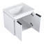 Meuble-lavabo à fermeture en douceur avec lavabo et tablettes