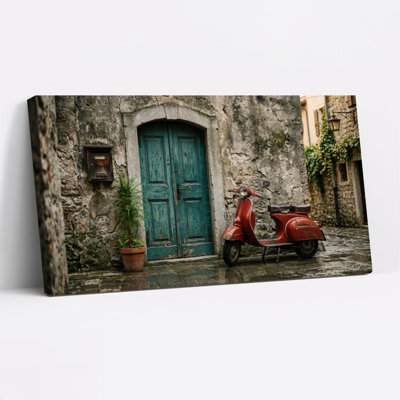 Porte de scooter, reproduction d'art sur toile, ensemble de 1