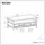 Table basse transitionnelle en bois massif Warm Shaker de 48 po de largeur avec tiroirs de rangement et tablette ouverte-122026447