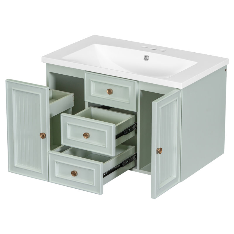Meuble-lavabo simple 30 po avec plateau Aiylah
