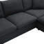 Canapé modulaire moderne avec coussins décoratifs, ensemble de canapé en forme de L en nuage, tissu en polyester confortable, repose-pieds mobile pour divers espaces