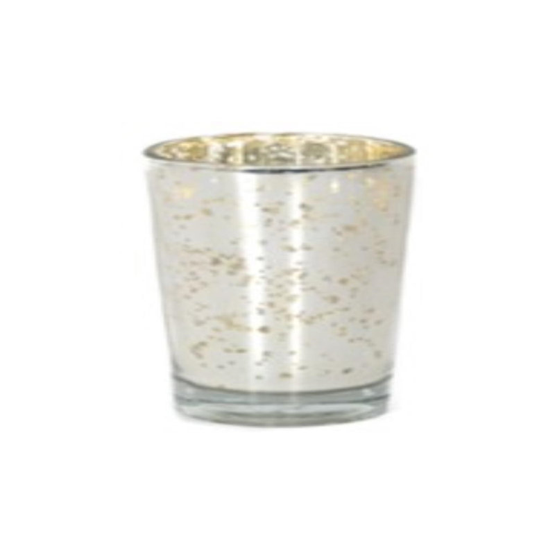 Bougie en pot sans parfum, Argent, H 5 po x l 2,75 po x P 2,5 po