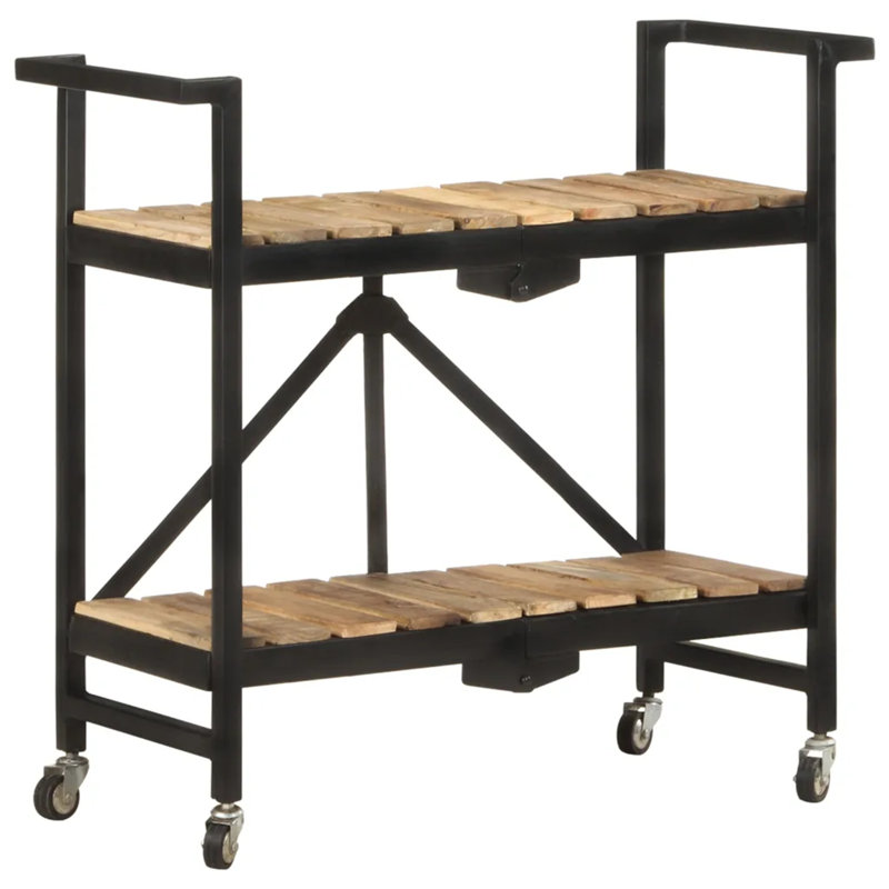 Angeville Solid Wood Kitchen Cart, Natural