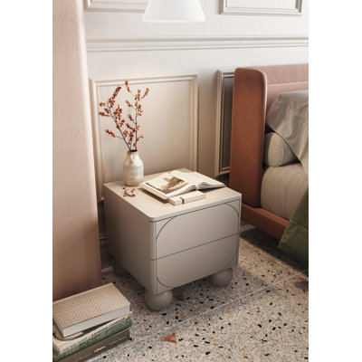 Gahagan 45cm W Manufactured Wood Bedside Table