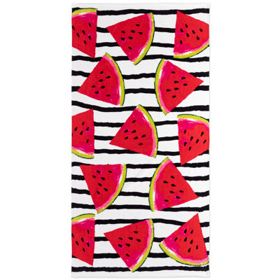 Serviette de plage 100% coton melon d'eau