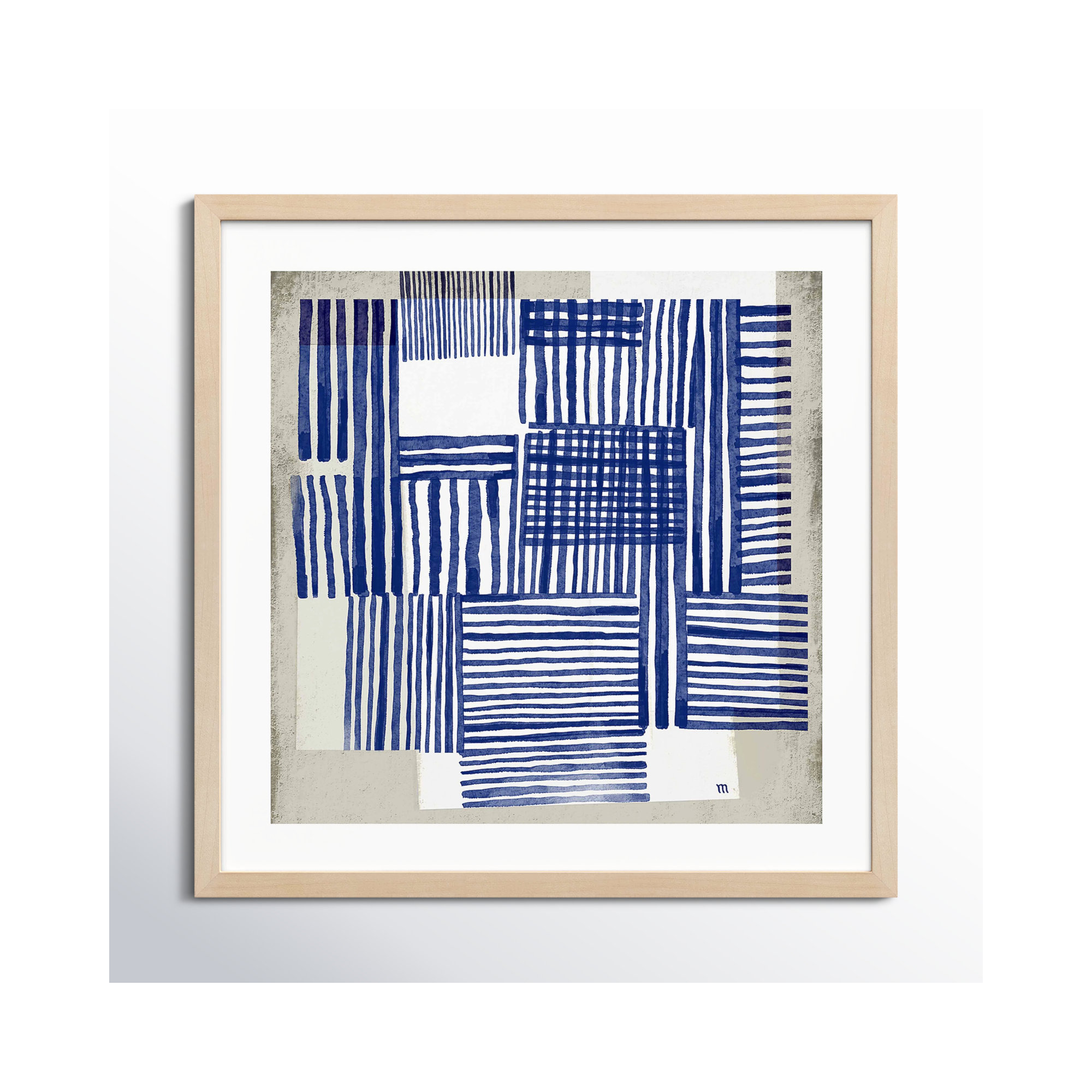 Book Shelf by Marco Marella For Studio M, Maple Framed, 44" H x 44" W x 1.25" D