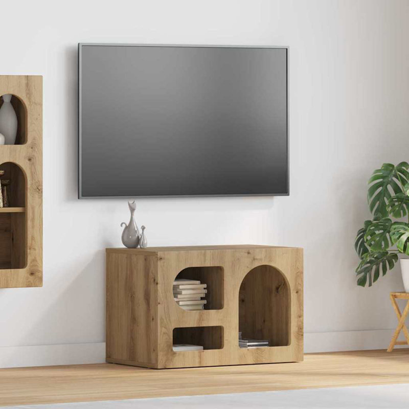 TV Stand, 40cm H x 60cm L x 35cm W, Artisan Oak