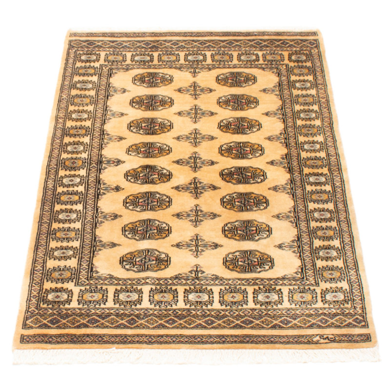 Tapis unique en laine noué à la main Bokhara Peshawar 3 pi 3 po x 5 pi 4 po
