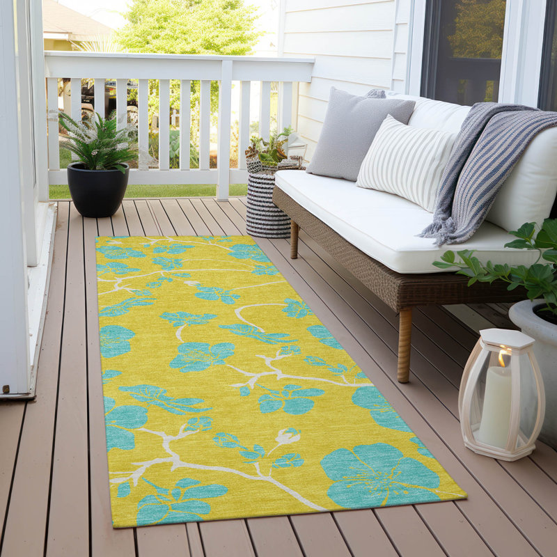 Machine Washable Indoor/Outdoor Chayden ACN1032 Rug, Runner 2'3" x 7'6"