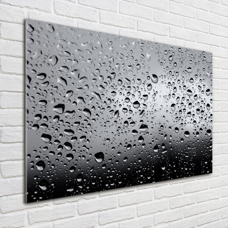 Drops Of Water - No Frame Print on Glass