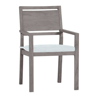 Chaise avec accoudoirs en teck Avondale - Huître