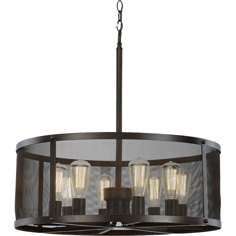 Ritesh 8 - Light Dimmable Drum Chandelier